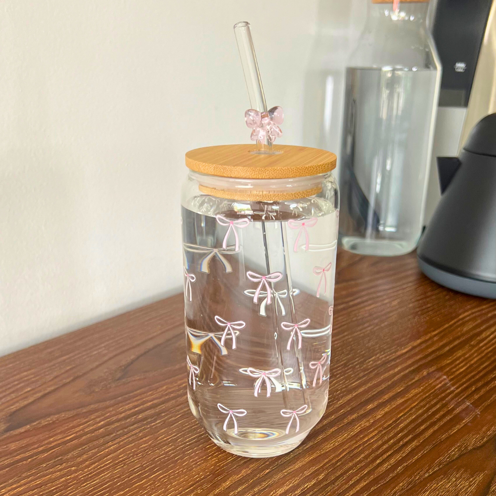 Vaso Le Bow Coquette V1 con Tapa y Popote