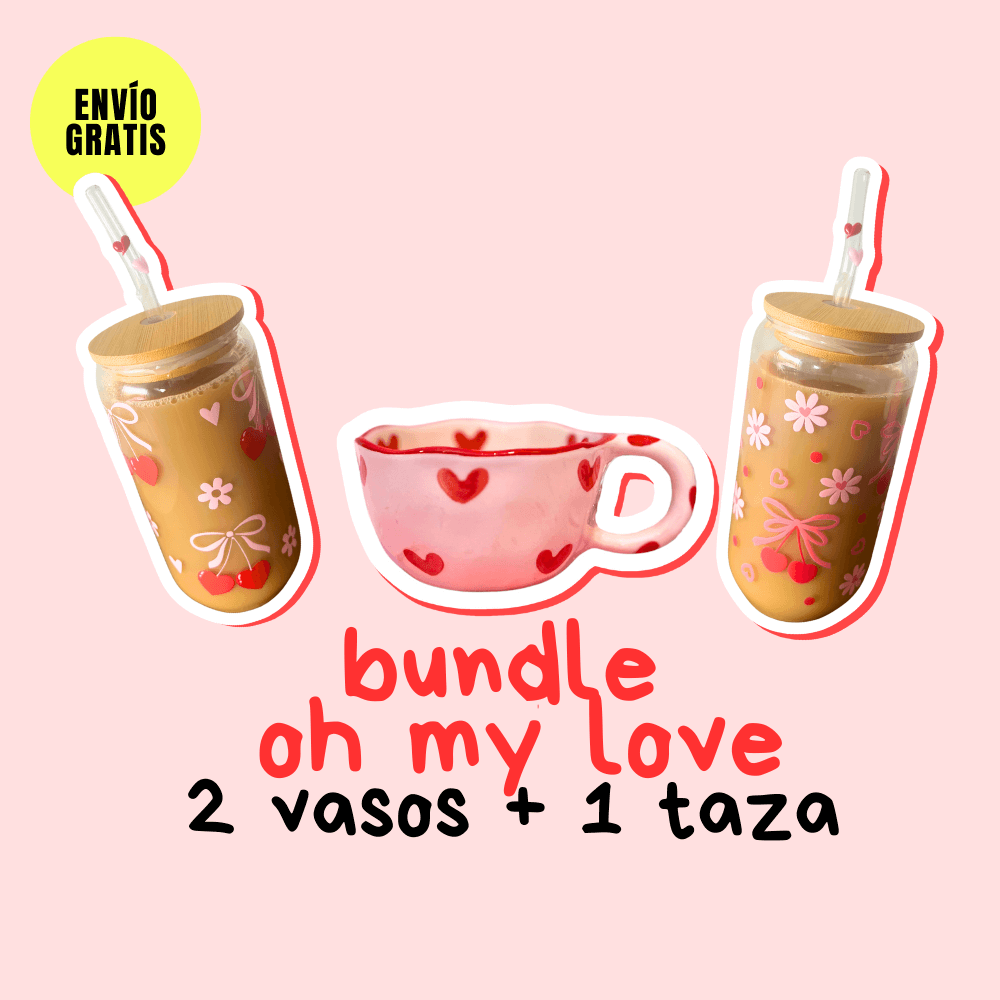 Bundle Oh My Love: 2 vasos + 1 taza