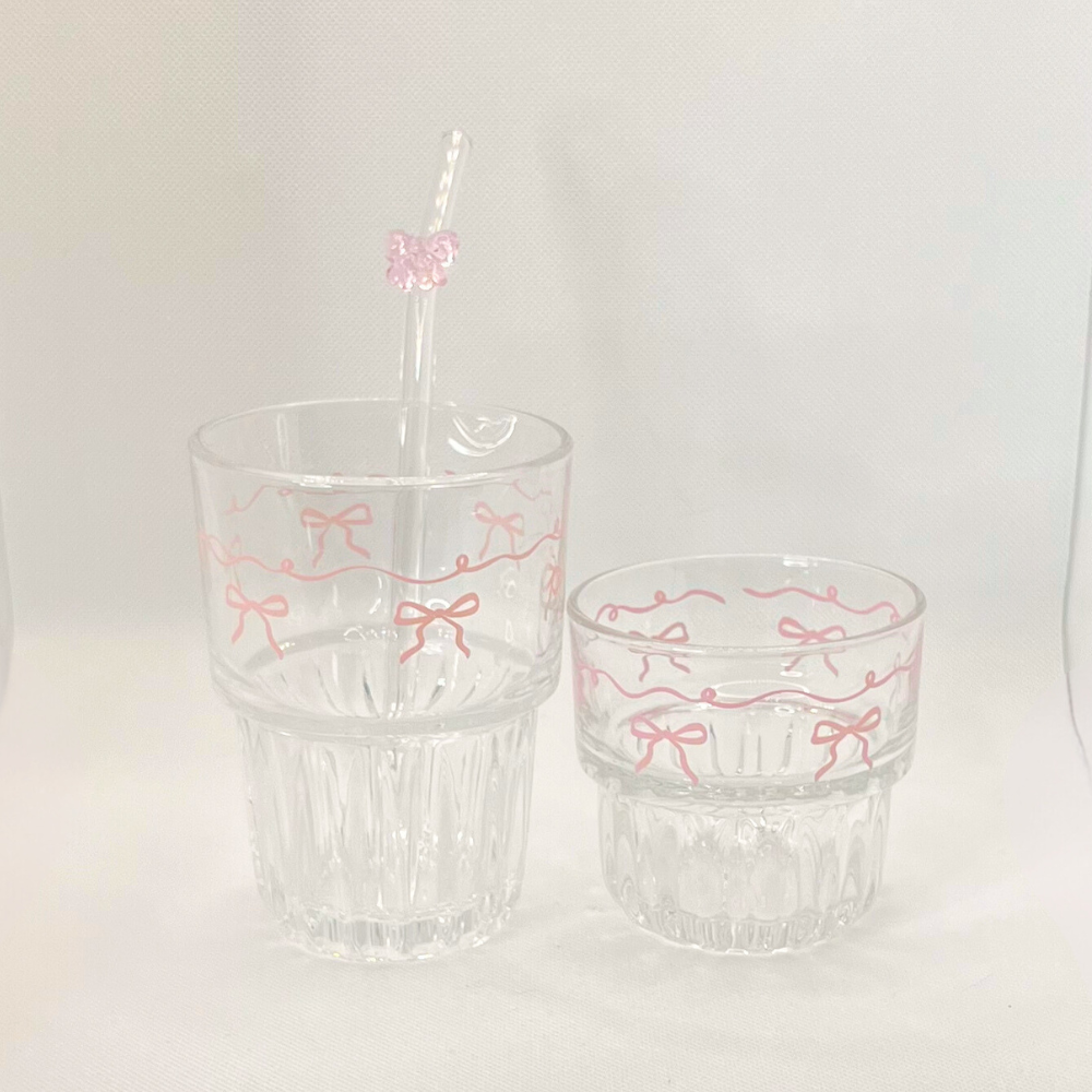 Vasos Coquette (2pzas) y Popote Coquette