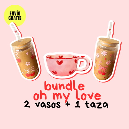Bundle Oh My Love: 2 vasos + 1 taza